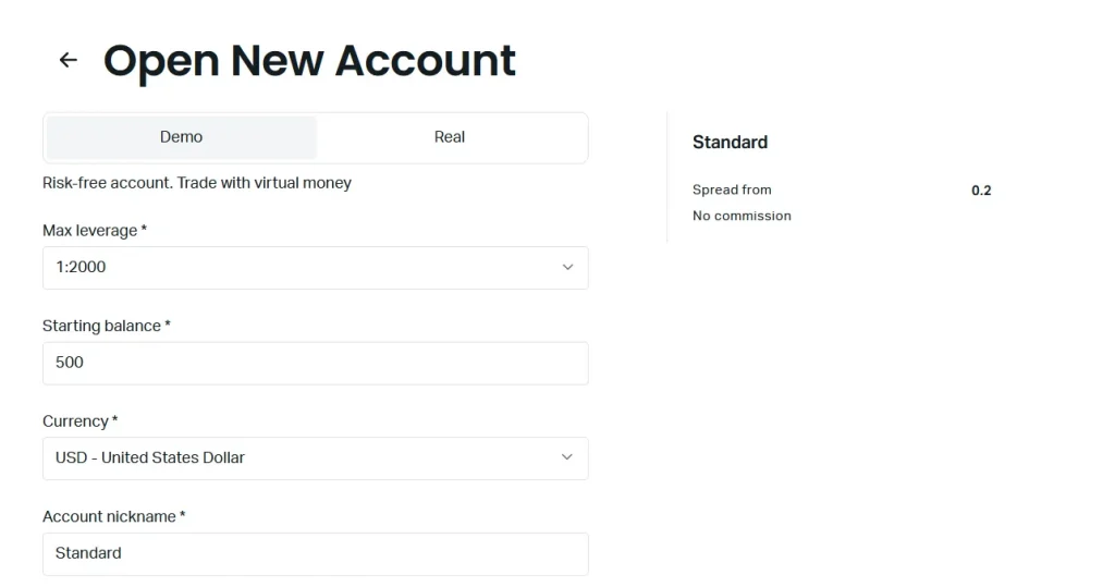 exness demo-account